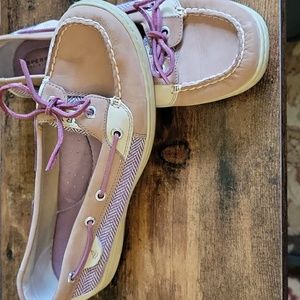 Sperry Top-Siders - angelfish plum chevron pattern